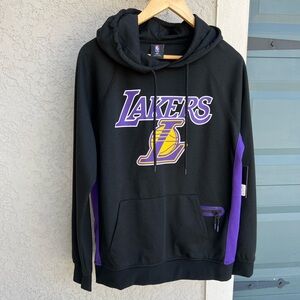 NBA Lakers Black Purple Yellow Hooded Sweatshirt Pullover Small New With Tag